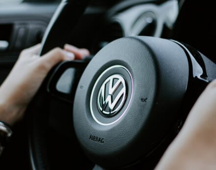 Close Up Of Steering Wheel